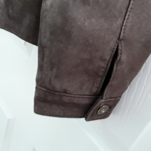 Chico's Size 1 Leather Shacket - Picture 4 of 7